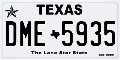 TX license plate DME5935