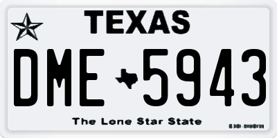 TX license plate DME5943