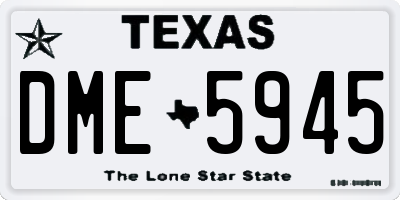 TX license plate DME5945