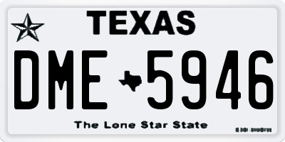 TX license plate DME5946