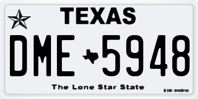 TX license plate DME5948