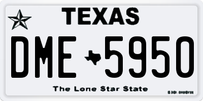 TX license plate DME5950