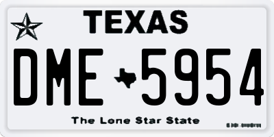 TX license plate DME5954