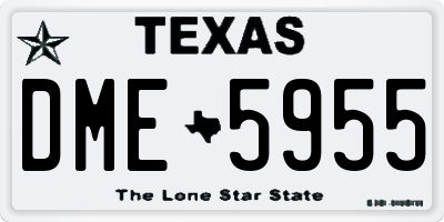 TX license plate DME5955