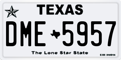 TX license plate DME5957