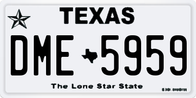 TX license plate DME5959