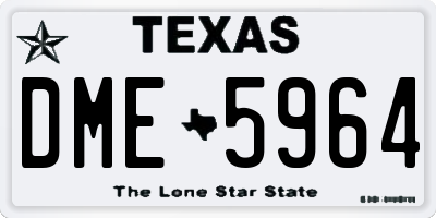 TX license plate DME5964