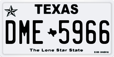 TX license plate DME5966