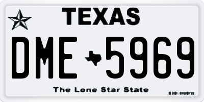 TX license plate DME5969