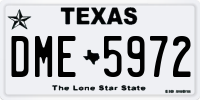 TX license plate DME5972