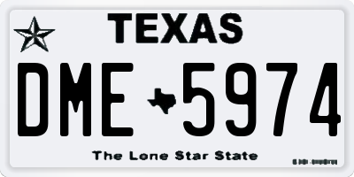 TX license plate DME5974