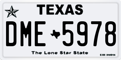 TX license plate DME5978