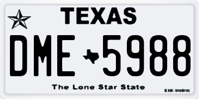 TX license plate DME5988