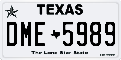 TX license plate DME5989