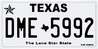 TX license plate DME5992