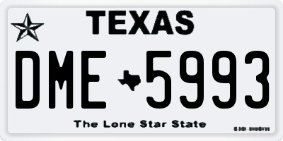 TX license plate DME5993