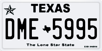 TX license plate DME5995