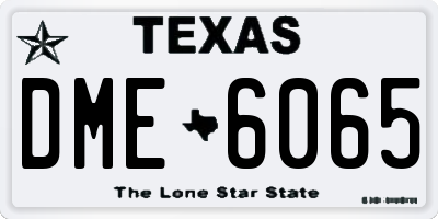 TX license plate DME6065