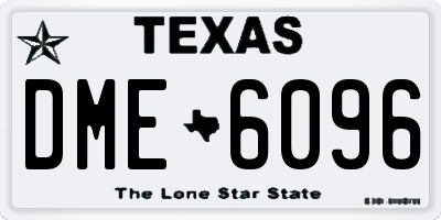 TX license plate DME6096