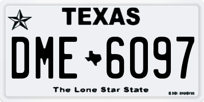 TX license plate DME6097