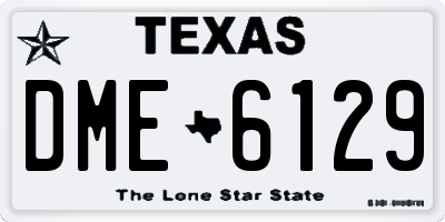 TX license plate DME6129