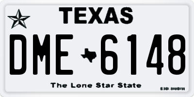 TX license plate DME6148