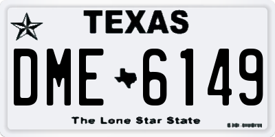 TX license plate DME6149