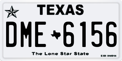 TX license plate DME6156
