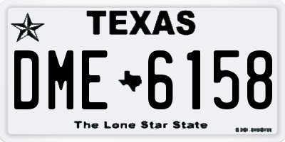 TX license plate DME6158