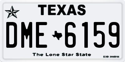 TX license plate DME6159