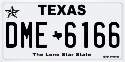 TX license plate DME6166