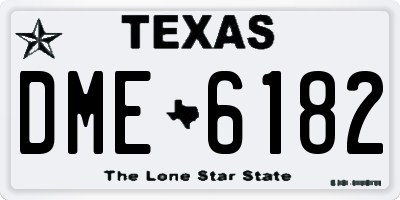 TX license plate DME6182