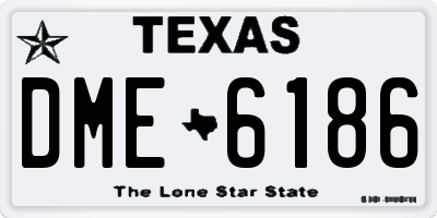 TX license plate DME6186