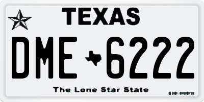 TX license plate DME6222