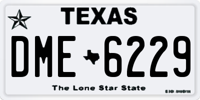 TX license plate DME6229