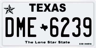 TX license plate DME6239