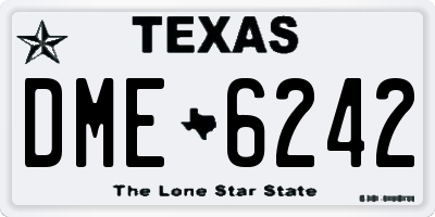 TX license plate DME6242