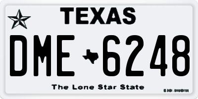 TX license plate DME6248