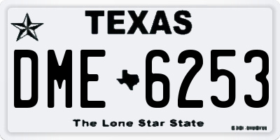 TX license plate DME6253