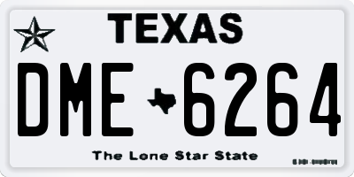 TX license plate DME6264