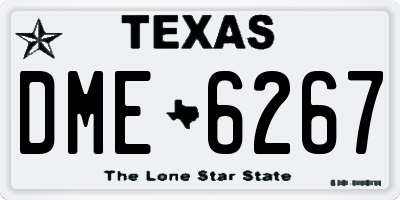 TX license plate DME6267