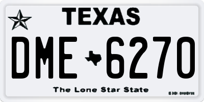 TX license plate DME6270