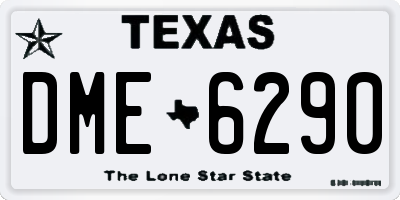 TX license plate DME6290