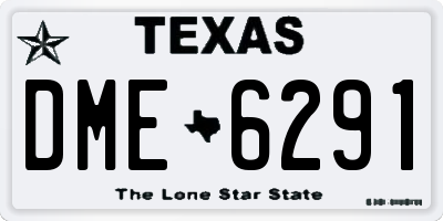 TX license plate DME6291