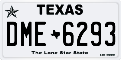 TX license plate DME6293