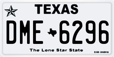TX license plate DME6296