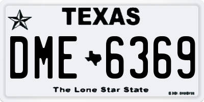 TX license plate DME6369