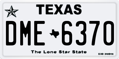 TX license plate DME6370