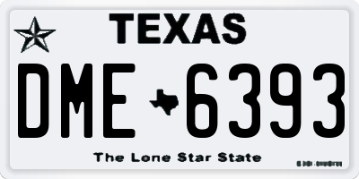 TX license plate DME6393