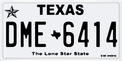 TX license plate DME6414